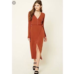 Plum wrap dress